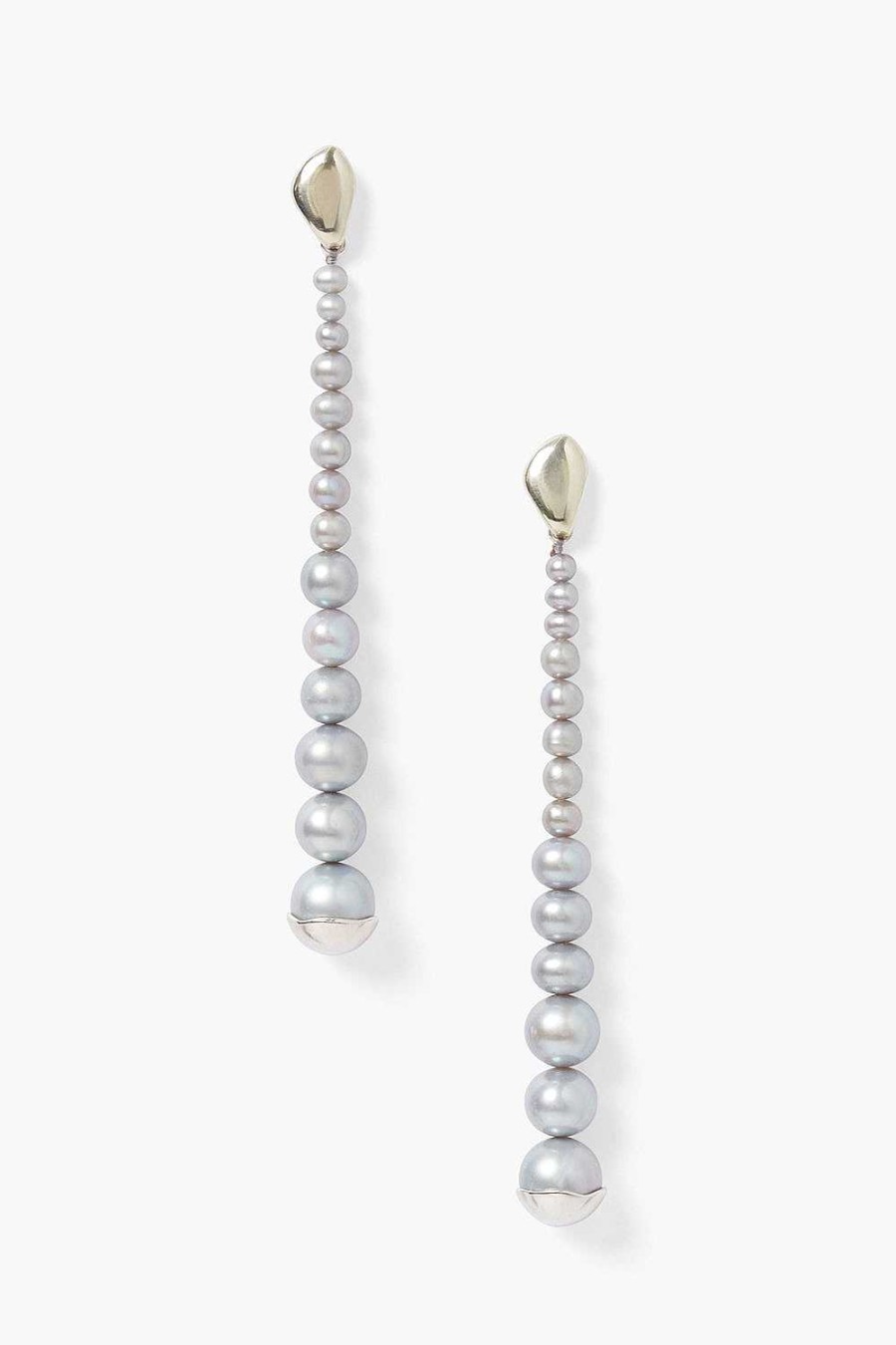 Jewelry Chan Luu | Marion Drop Earrings Grey Pearl