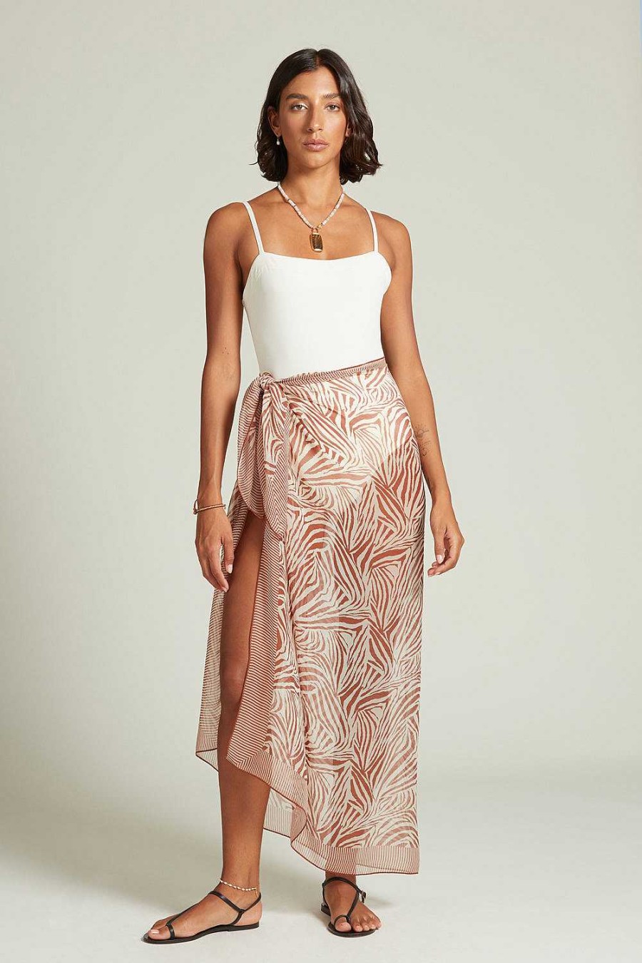 Ready To Wear Chan Luu | Zebra Print Sarong Sequoia