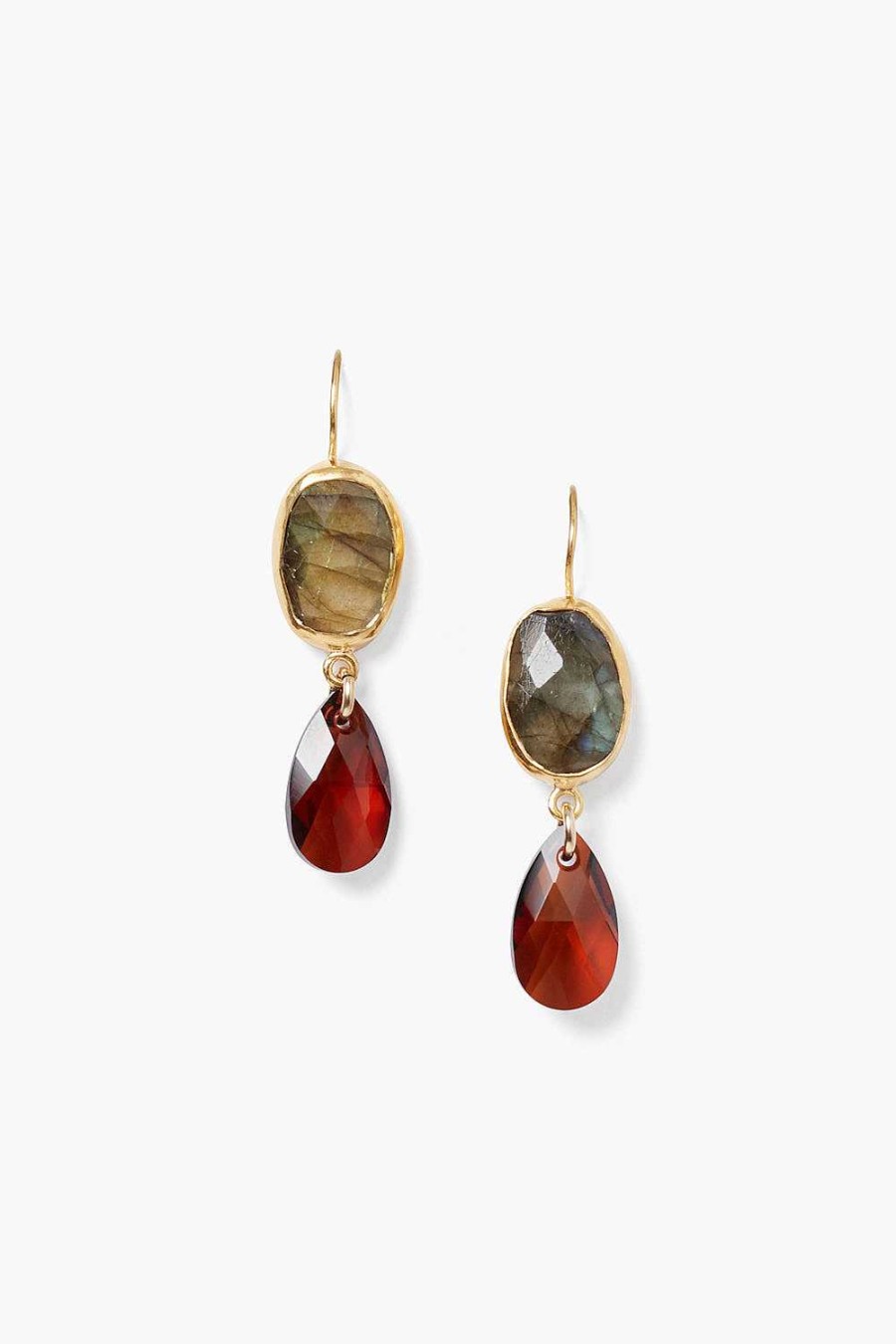 Jewelry Chan Luu | Ingrid Drop Earrings Burgundy Mix