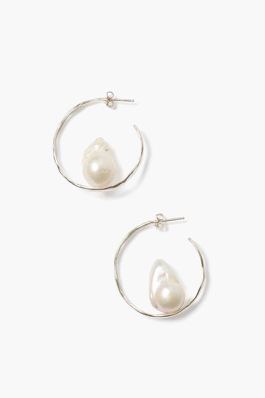 Jewelry Chan Luu | Selene Hoop Earrings Silver