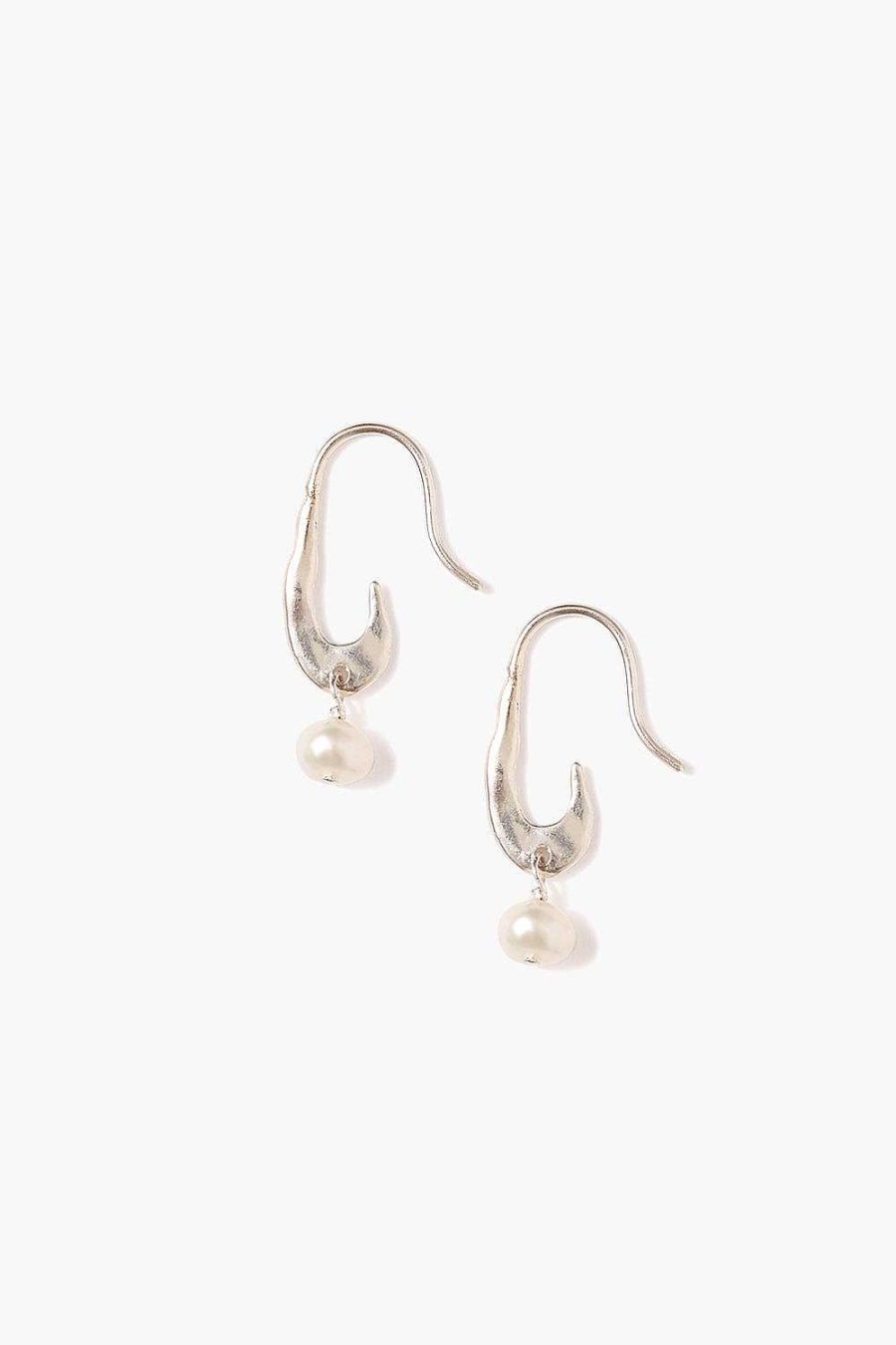 Jewelry Chan Luu | Gala Crescent Pearl Earrings Mini Silver