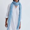 Accessory Chan Luu | Baby Blue Dahlia Floral Cashmere And Silk Scarf