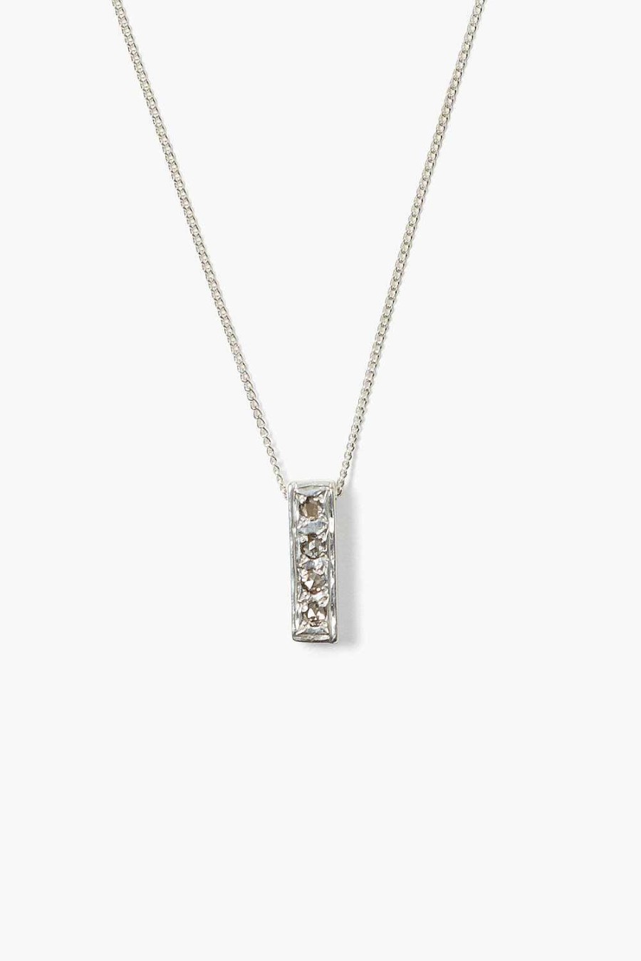 Jewelry Chan Luu | Bar Diamond Necklace Silver