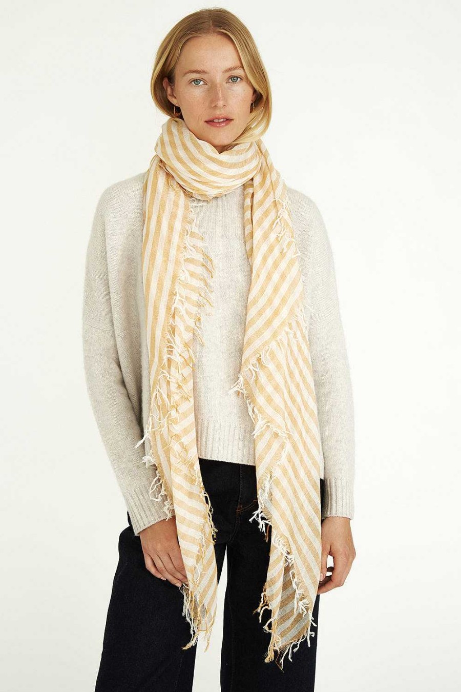 Accessory Chan Luu | Honey Linea Cashmere And Silk Scarf