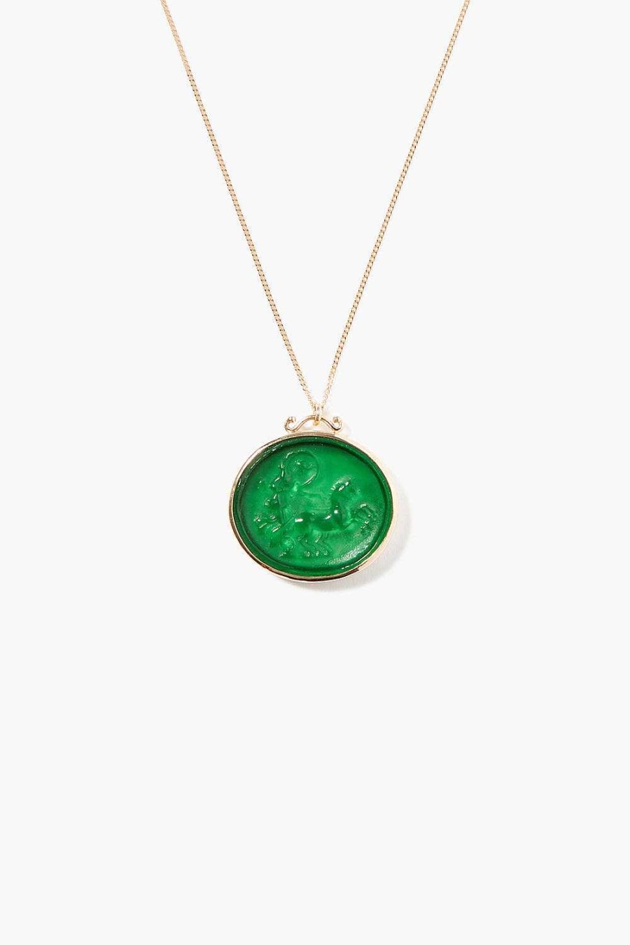 Jewelry Chan Luu | 14K Gladiator Necklace Green