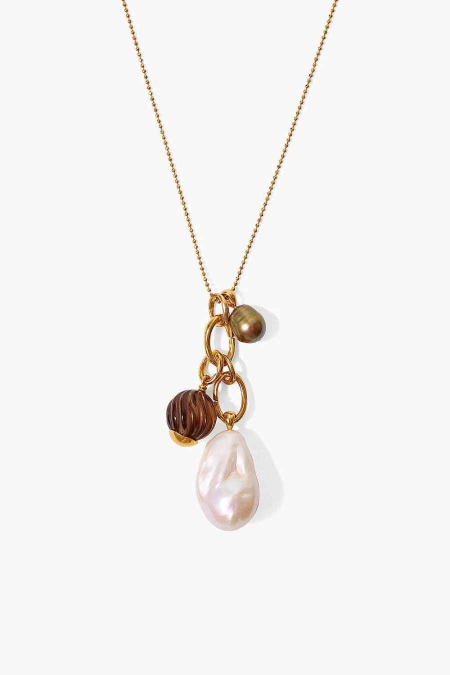 Jewelry Chan Luu | White Pearl Mix Charm Necklace