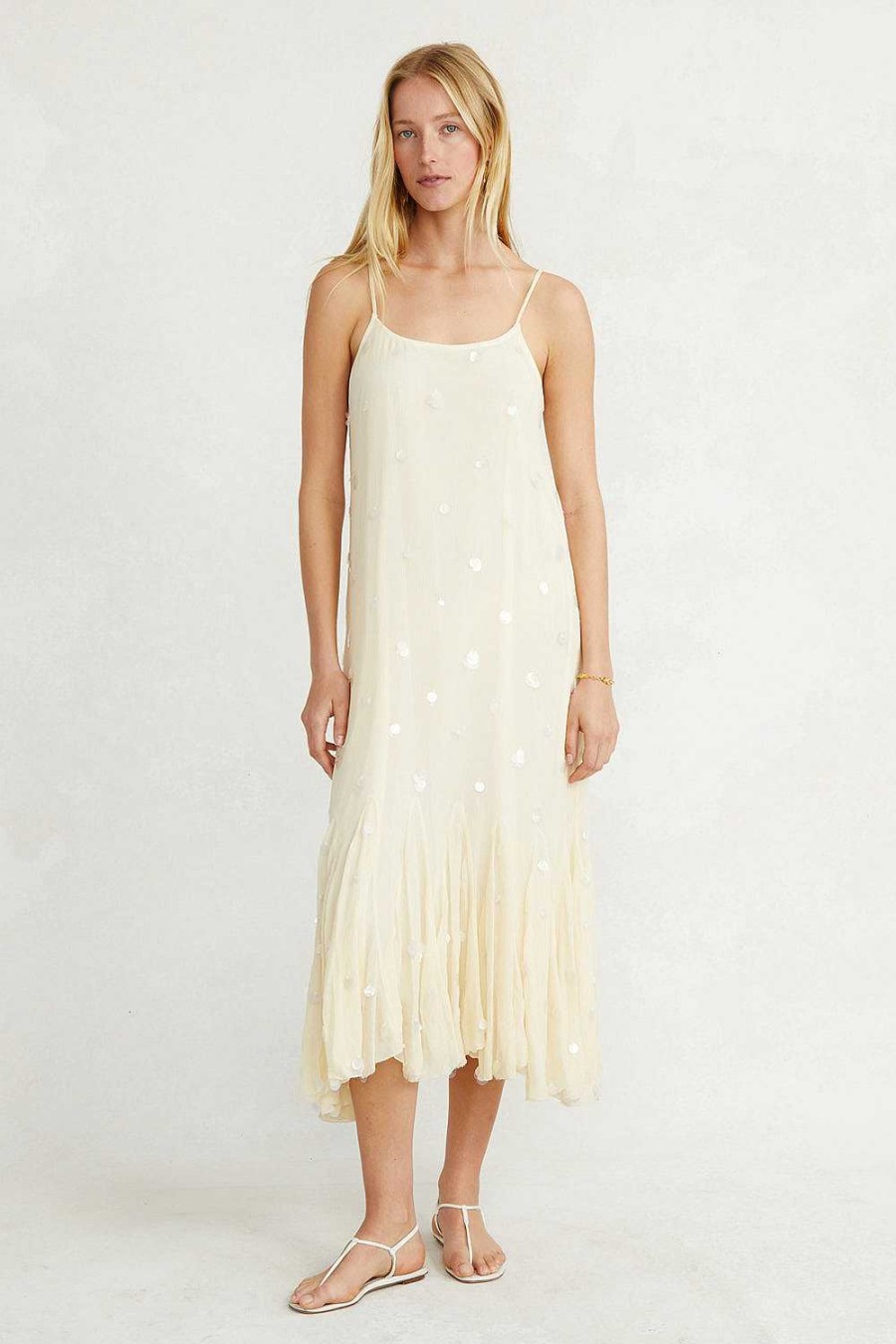 Ready To Wear Chan Luu | Isabella Dress Cloud Cream