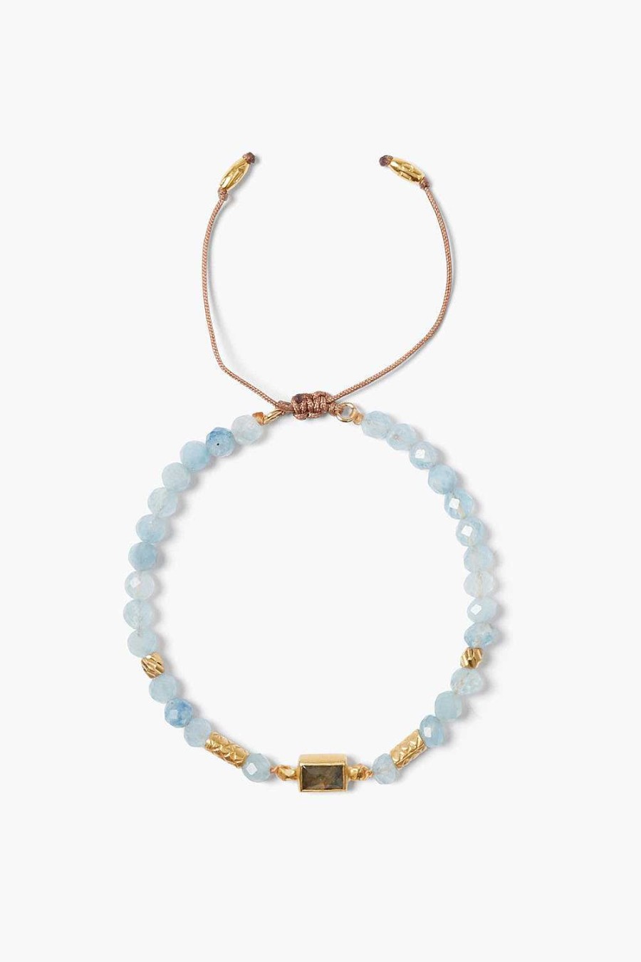 Jewelry Chan Luu | Tab Pull-Tie Bracelet Aquamarine