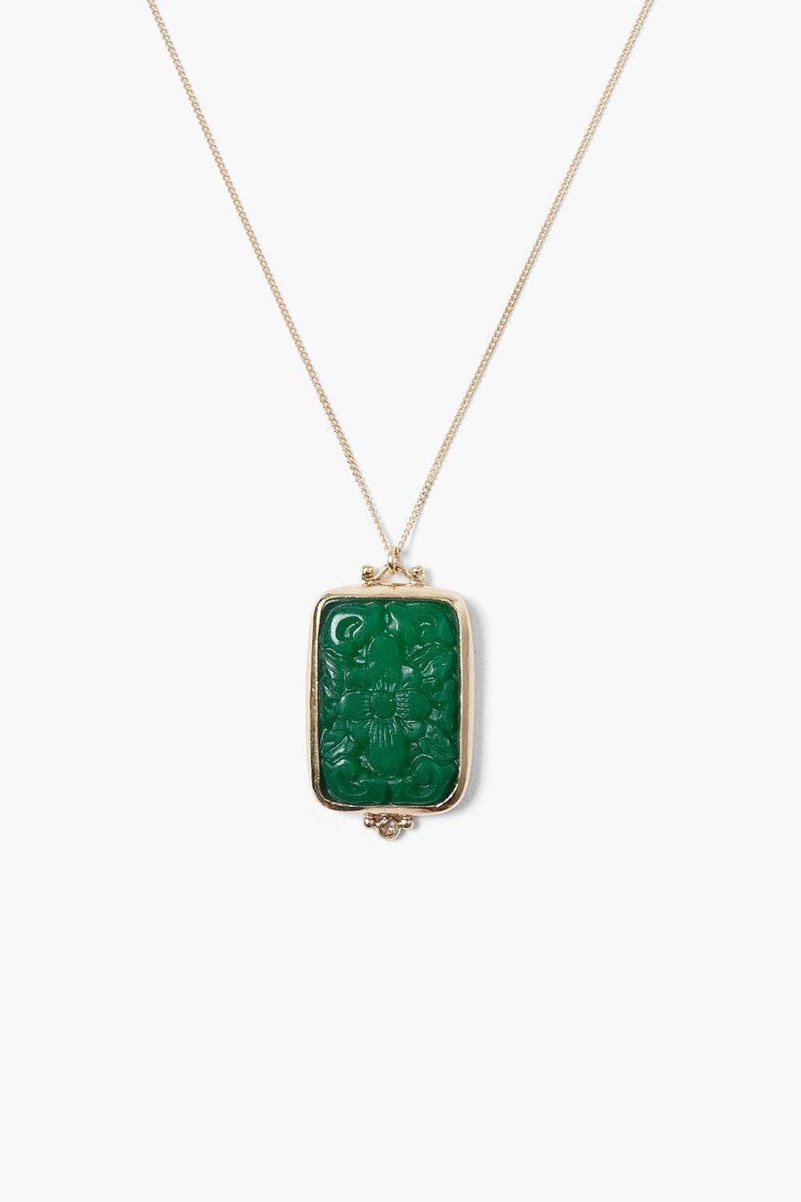 Jewelry Chan Luu | 14K Gardenia Necklace Green Quartz