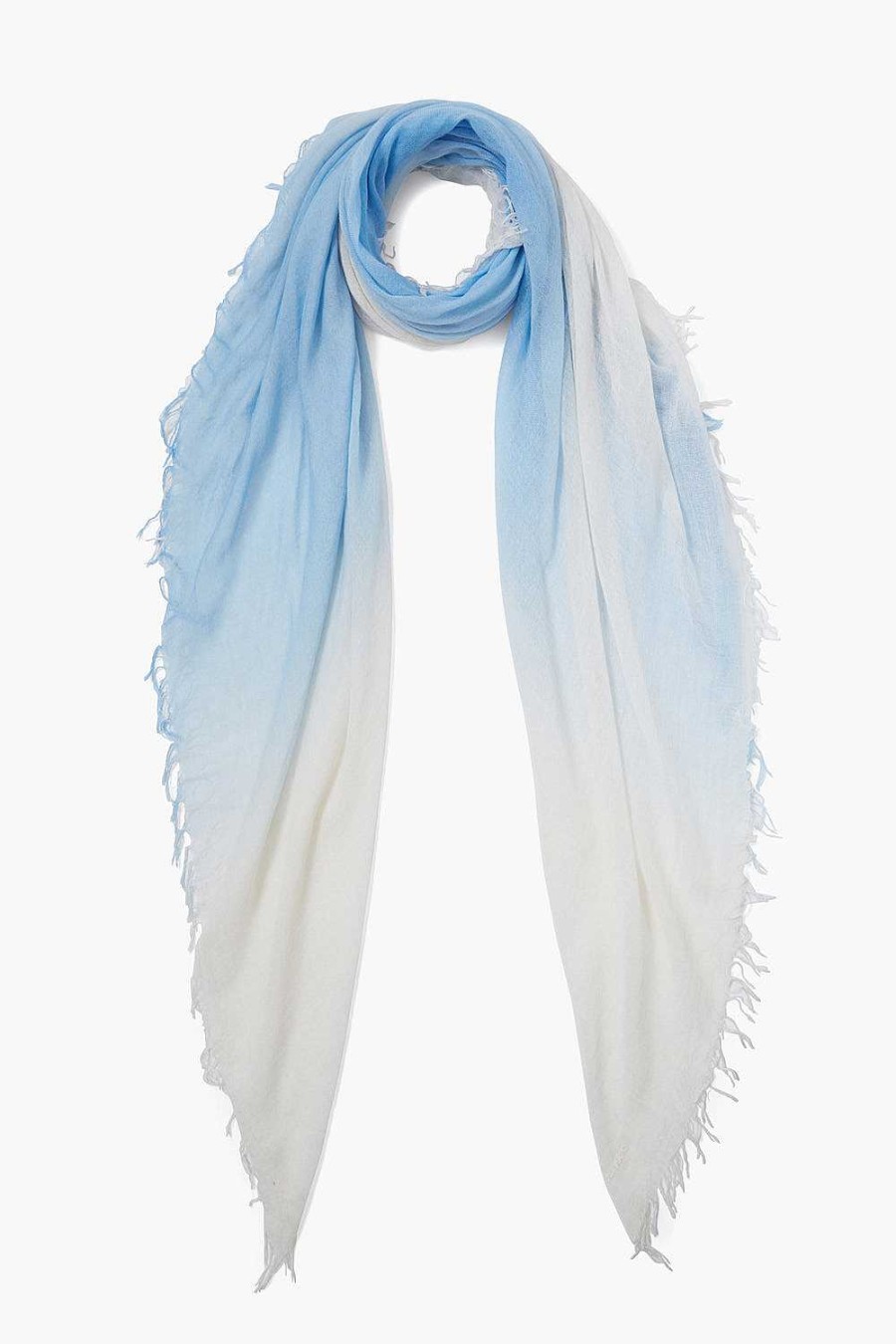 Accessory Chan Luu | Baby Blue Dip-Dyed Cashmere And Silk Scarf