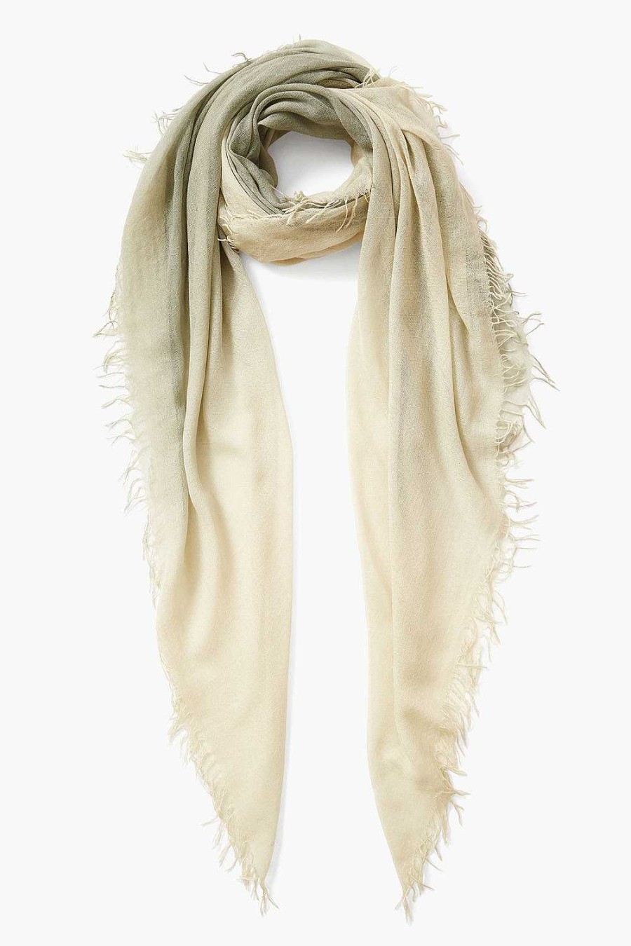 Accessory Chan Luu | Sage Dip-Dyed Cashmere And Silk Scarf