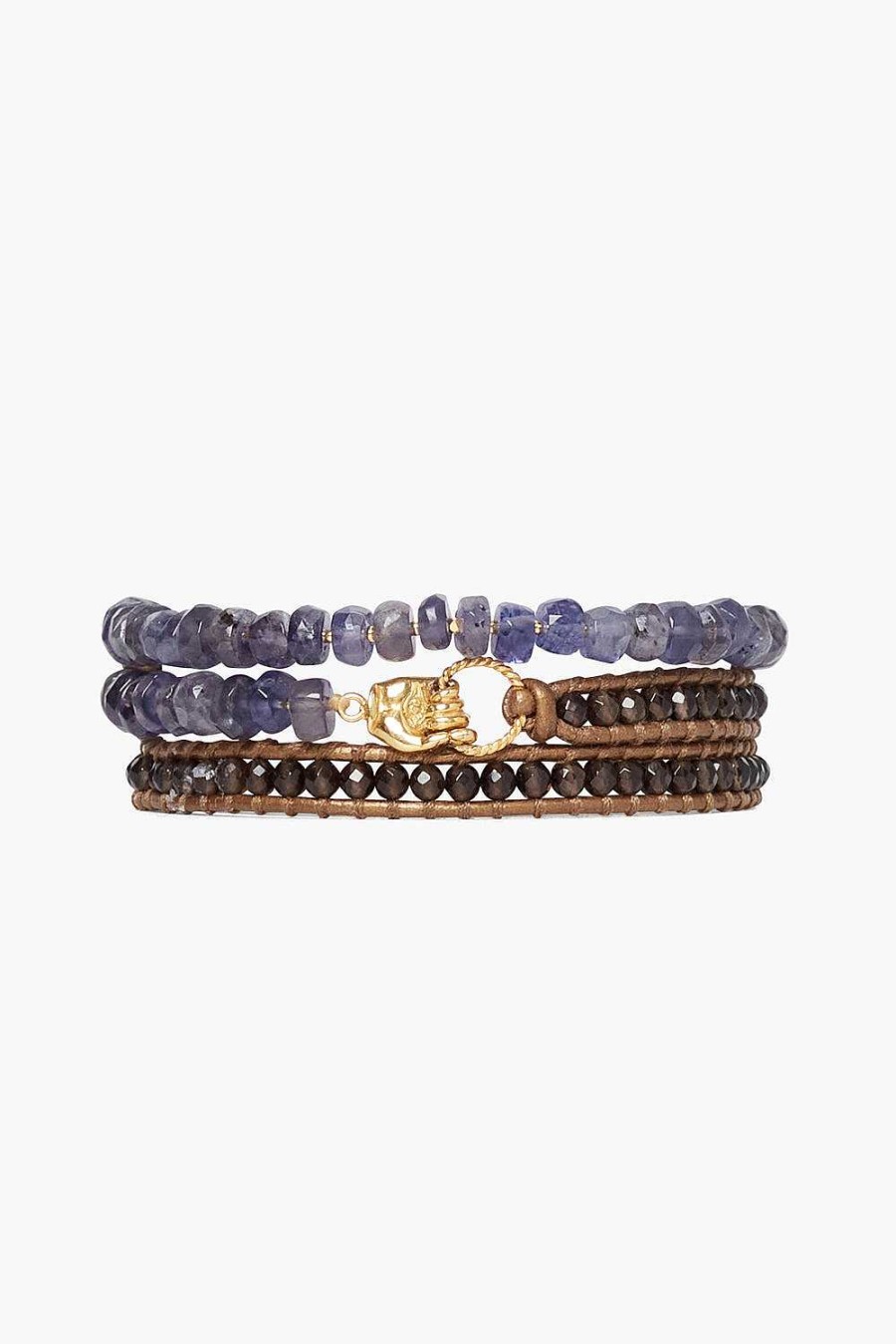 Jewelry Chan Luu | Mano Triple Wrap Bracelet Iolite Mix