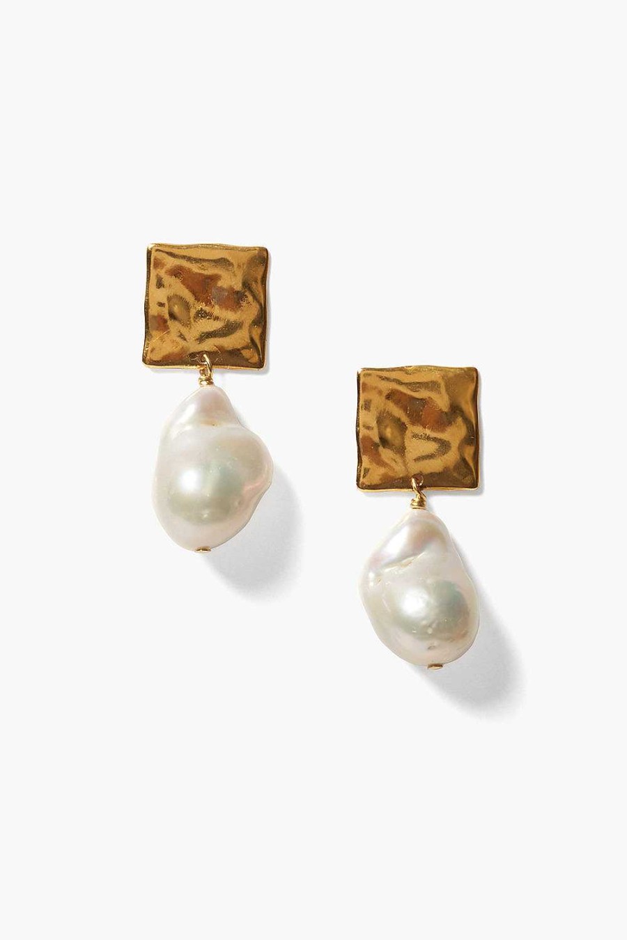 Jewelry Chan Luu | Minerva Earrings Gold White Pearl