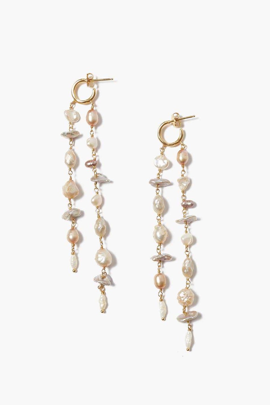 Jewelry Chan Luu | Bali Waterfall Earrings Champagne Mix