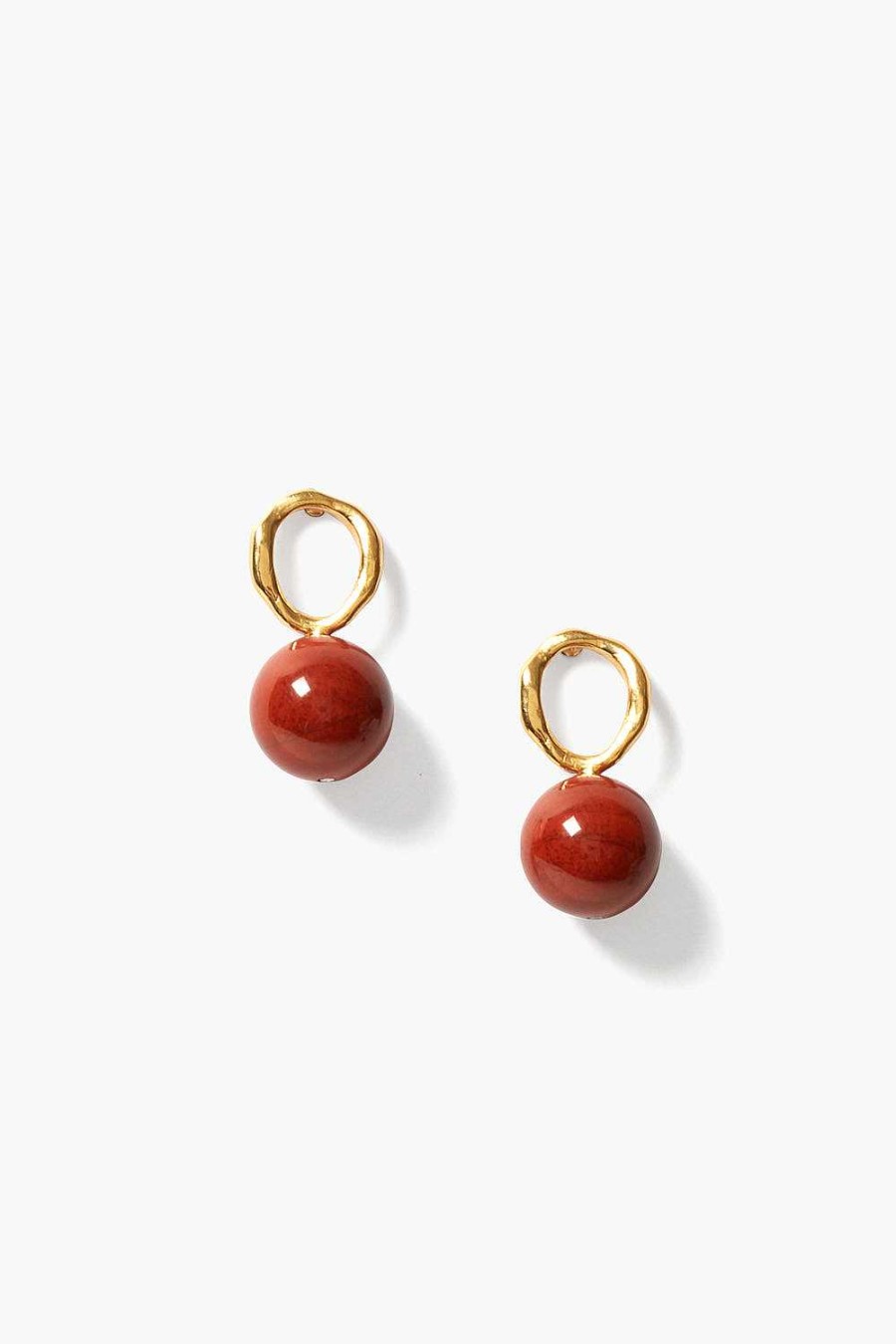 Jewelry Chan Luu | Globe Stud Earrings Red Jasper