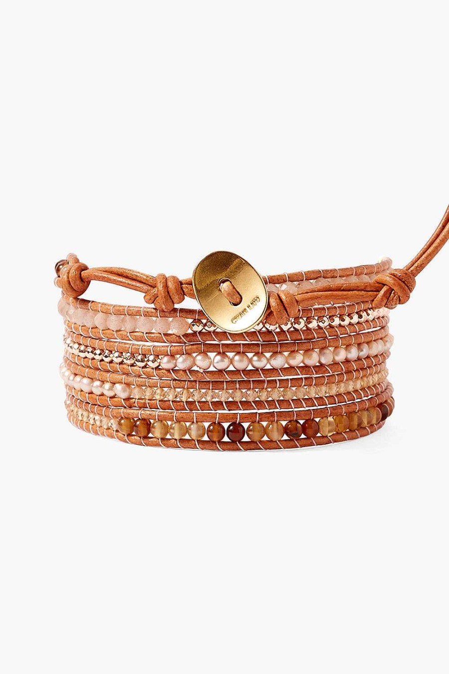 Jewelry Chan Luu | Terra Wrap Bracelet Sunstone Mix