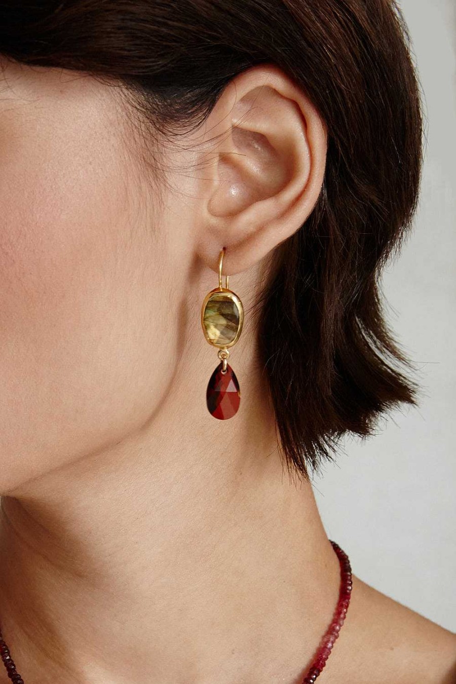 Jewelry Chan Luu | Ingrid Drop Earrings Burgundy Mix