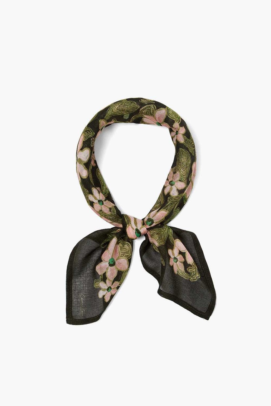 Accessory Chan Luu | Meadow Floral Print Bandana Kombu Green