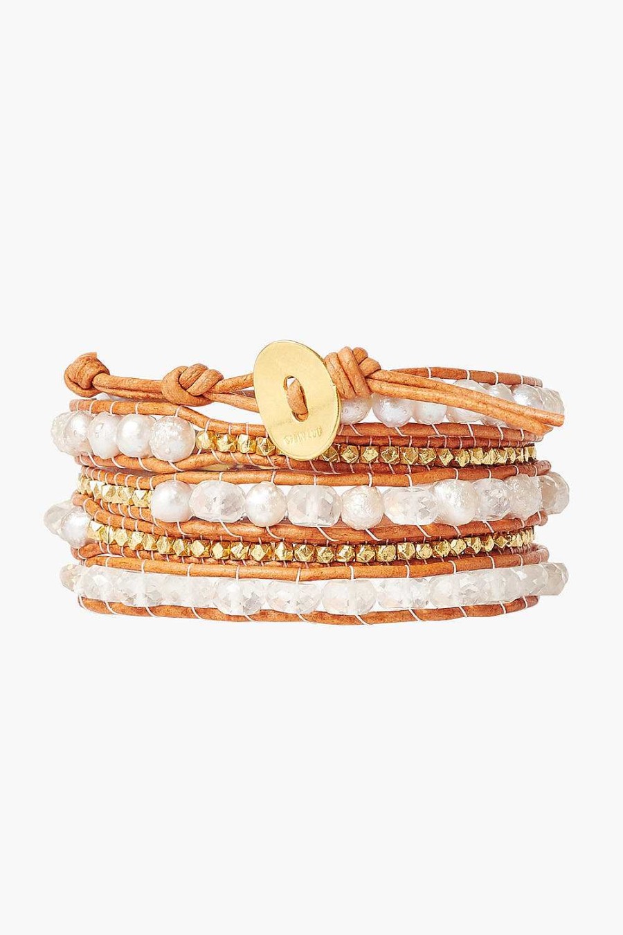 Jewelry Chan Luu | White Mix And Pearl Wrap Bracelet