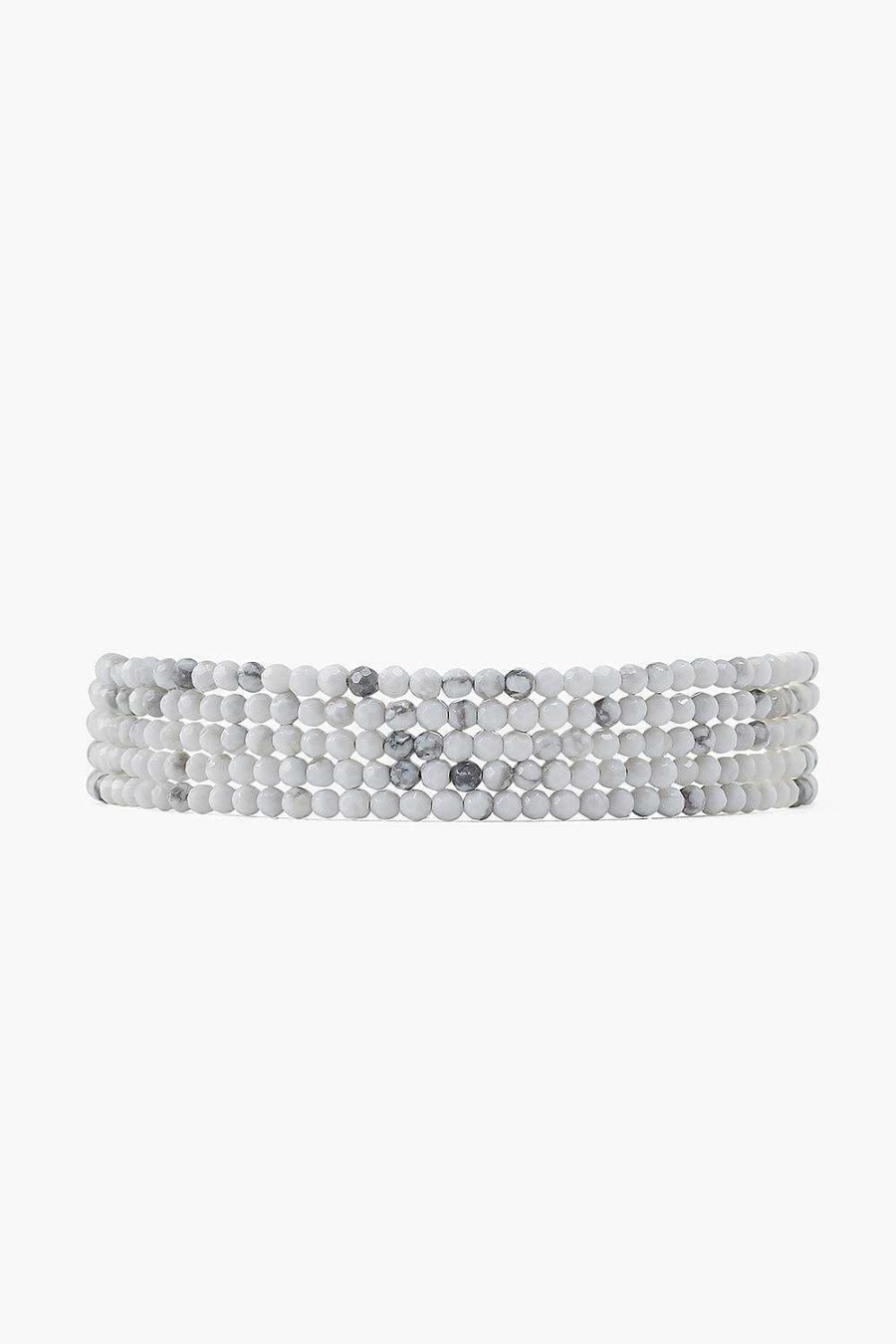 Jewelry Chan Luu | White Howlite Naked Five Wrap Bracelet