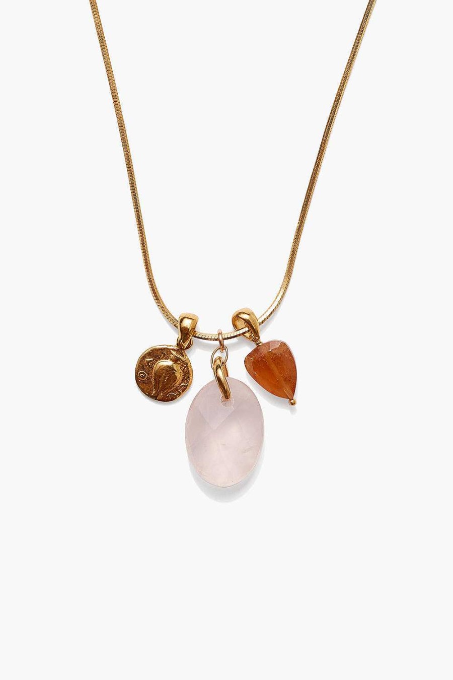 Jewelry Chan Luu | Ostia Charm Necklace Rose Quartz