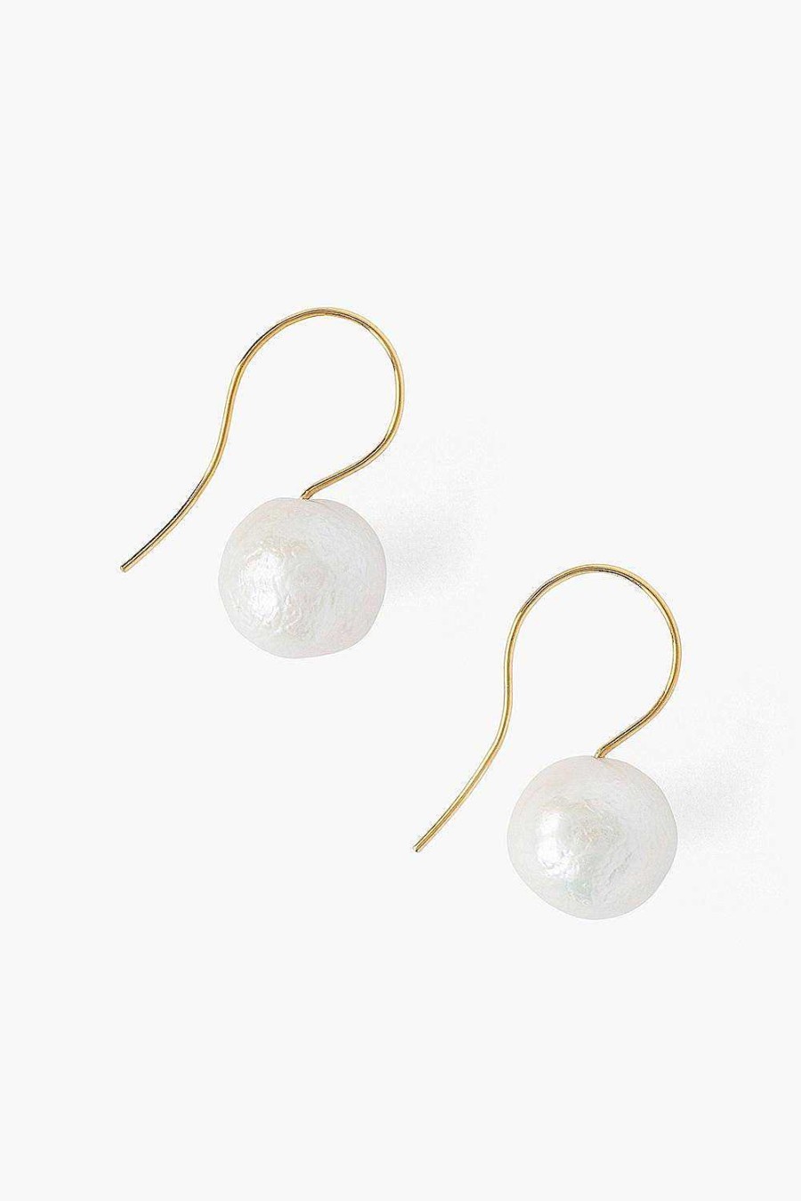 Jewelry Chan Luu | White Baroque Pearl And Gold Drop Earrings