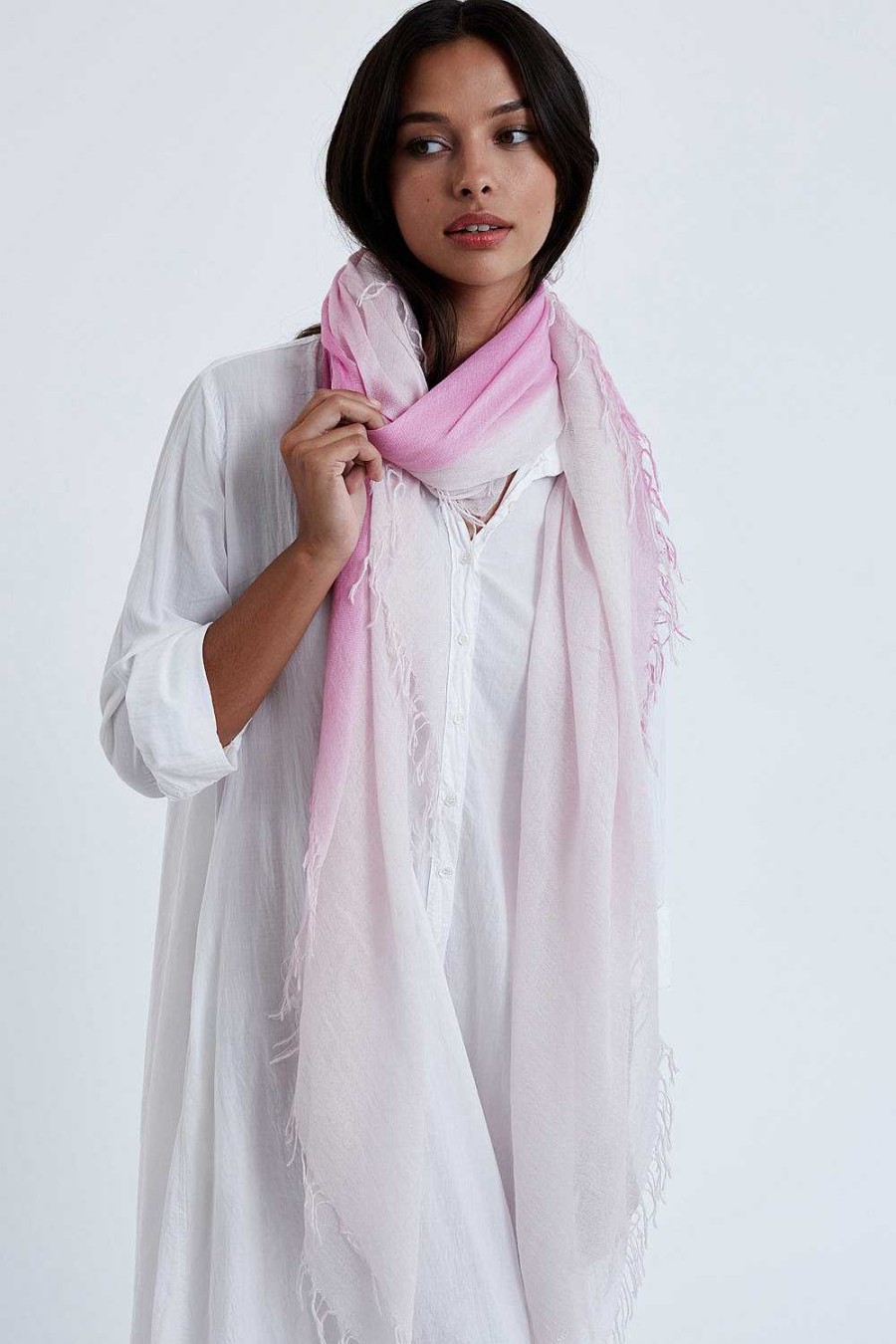 Accessory Chan Luu | Rose Pink Dip-Dyed Cashmere And Silk Scarf