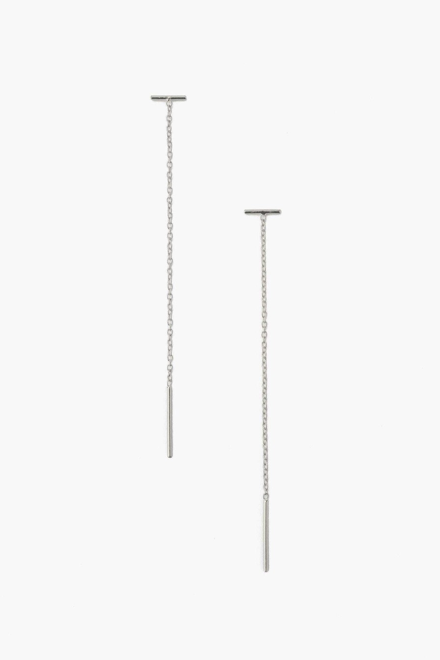 Jewelry Chan Luu | Silver Bar Chain Thread Earrings