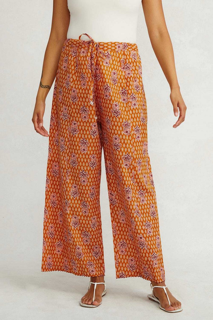 Ready To Wear Chan Luu | Alice Block Print Drawstring Pant Yellow Mix