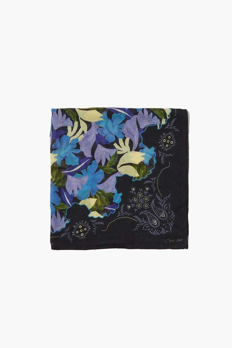 Accessory Chan Luu | Garden Floral Bandana Pageant Blue