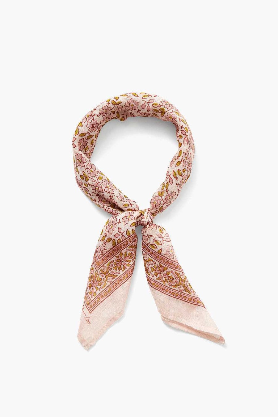 Accessory Chan Luu | Daisy Floral Print Bandana Mauve Chalk