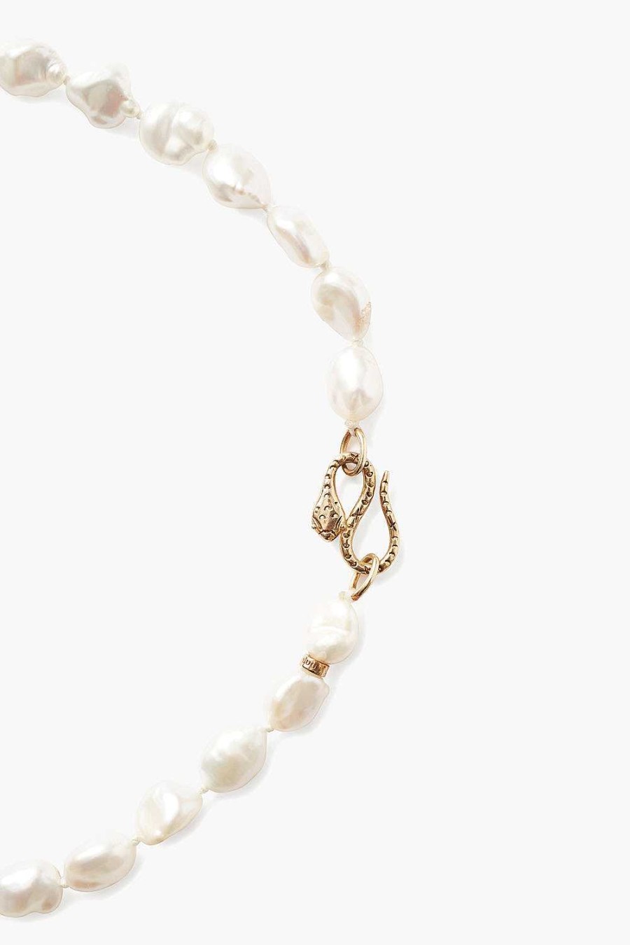 Jewelry Chan Luu | White Keshi Pearl Cobra Necklace