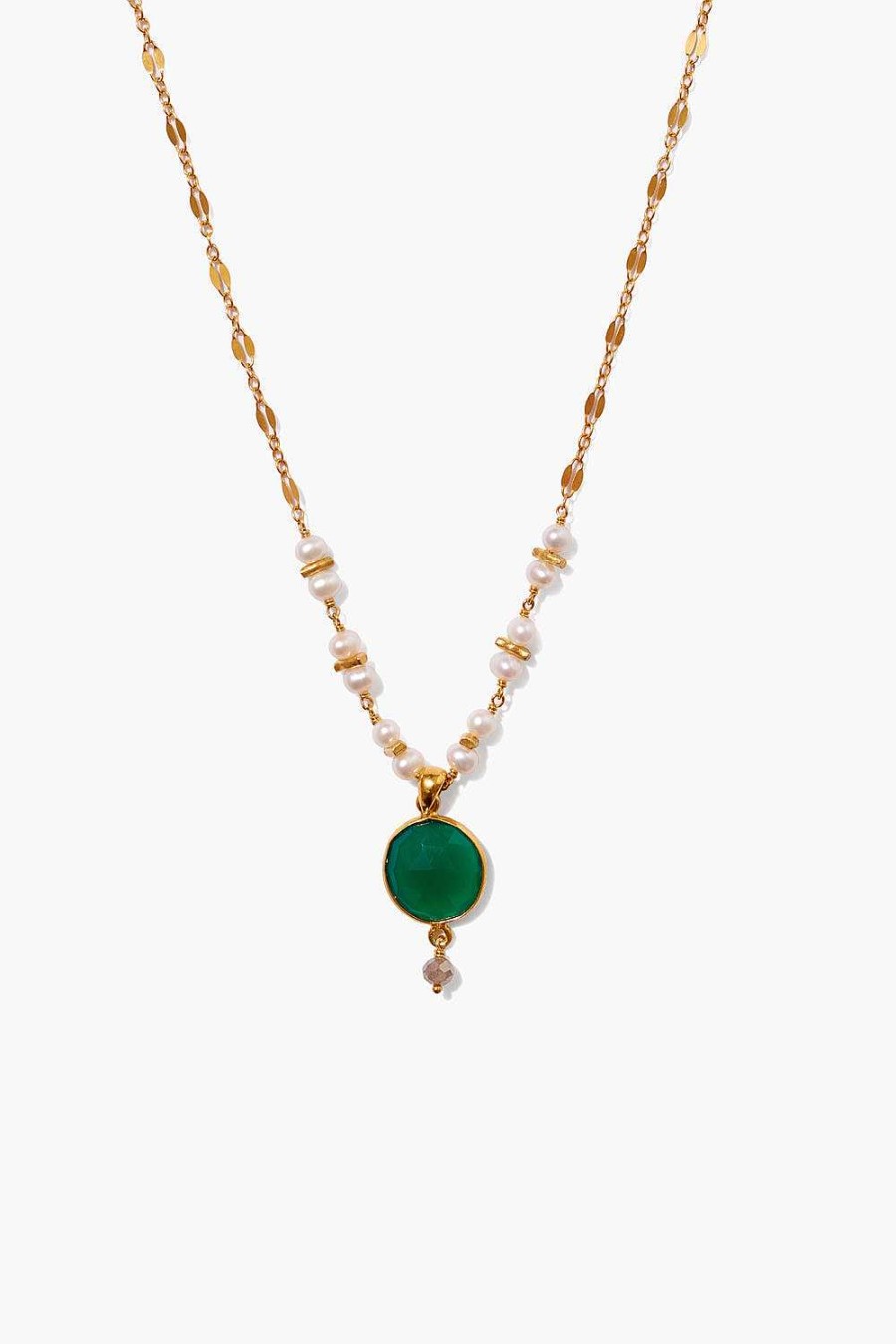 Jewelry Chan Luu | Aventurine Mix And Pearl Penina Pendant Necklace