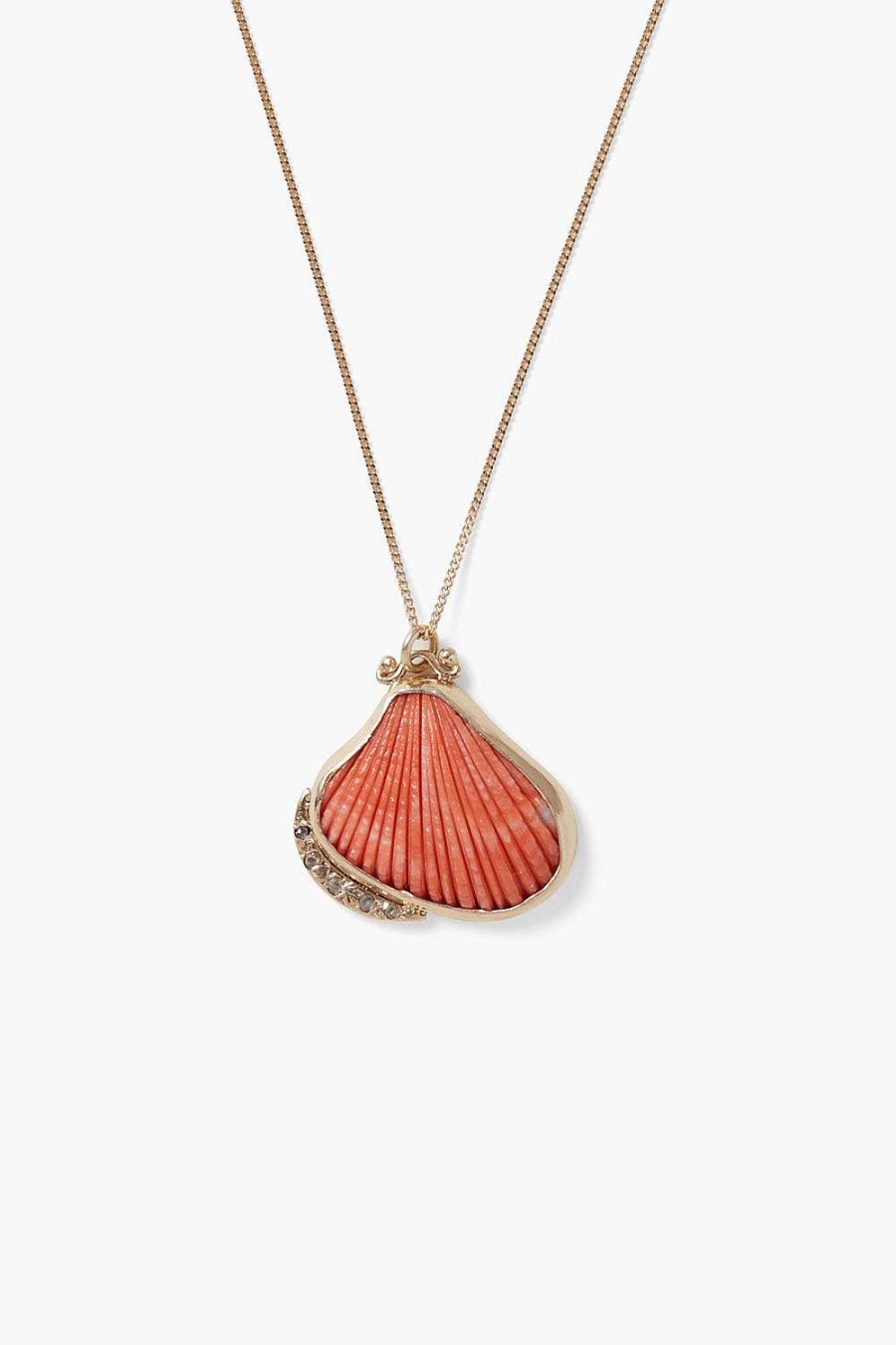 Jewelry Chan Luu | 14K Scallop Shell Necklace Coral