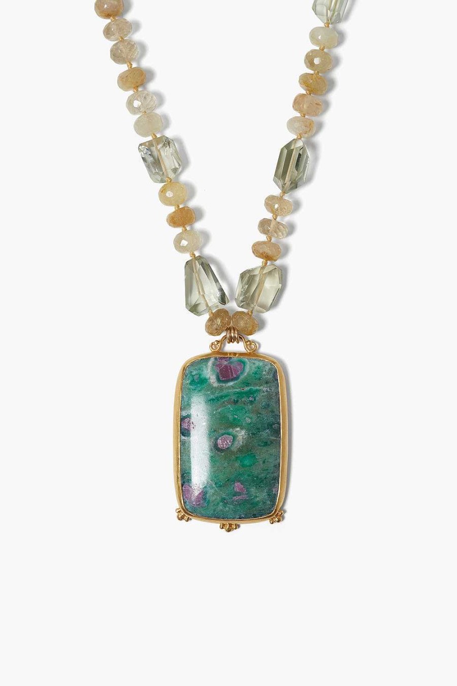 Jewelry Chan Luu | Taj Necklace Green Amethyst