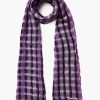 Accessory Chan Luu | Amethyst Checkered Wool Scarf