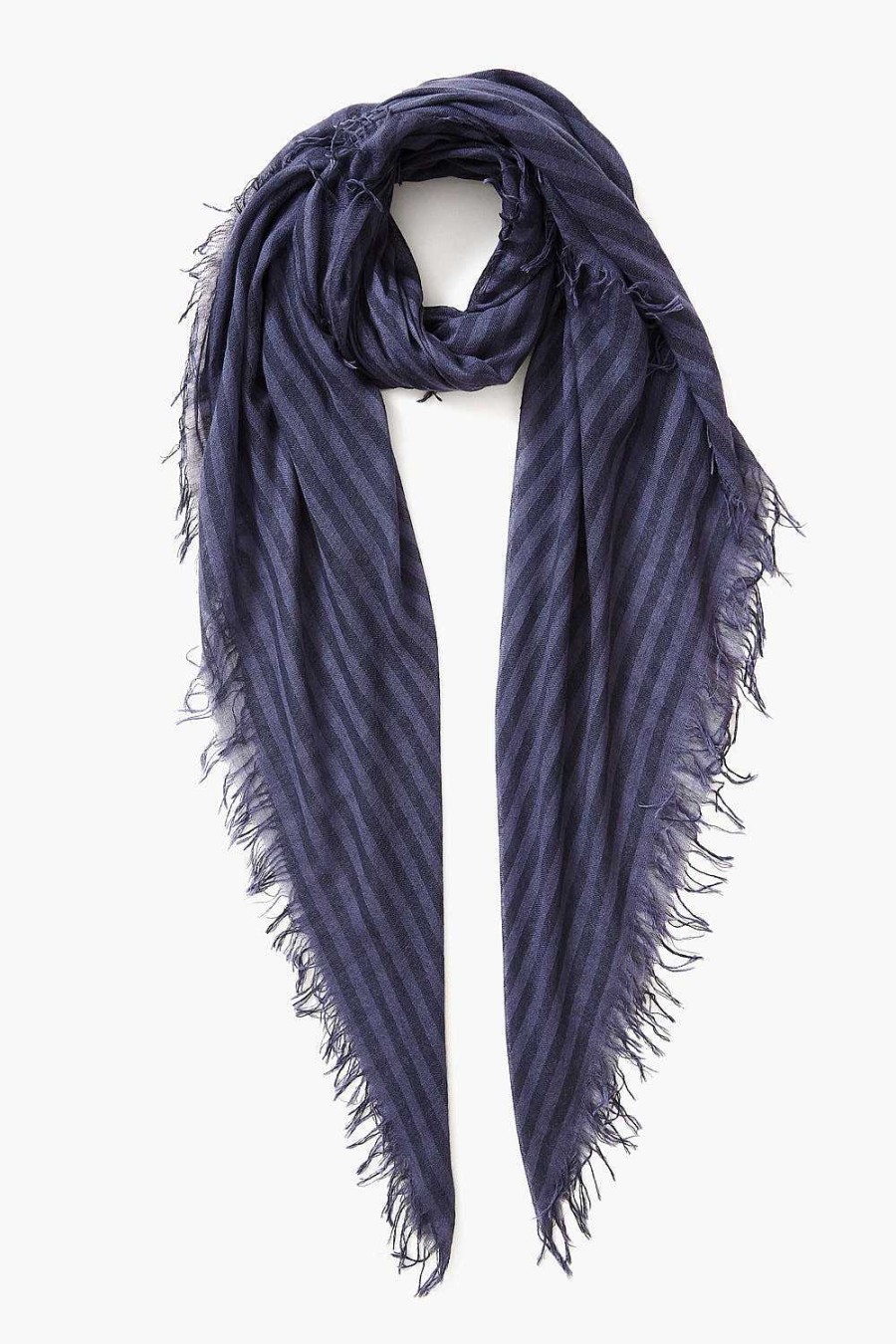 Accessory Chan Luu | Crown Blue Linea Cashmere And Silk Scarf