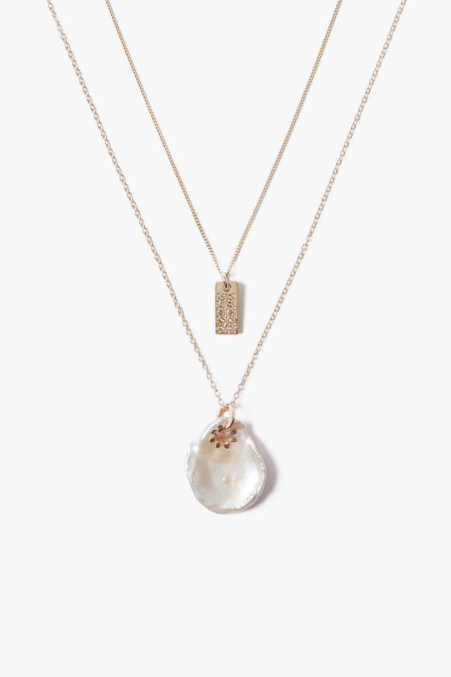 Jewelry Chan Luu | 14K Tessa Pearl And Diamond Necklace Set