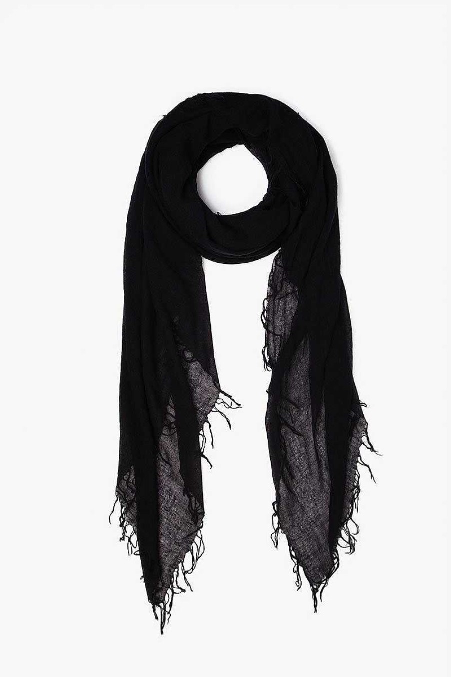 Accessory Chan Luu | Black Cashmere And Silk Scarf