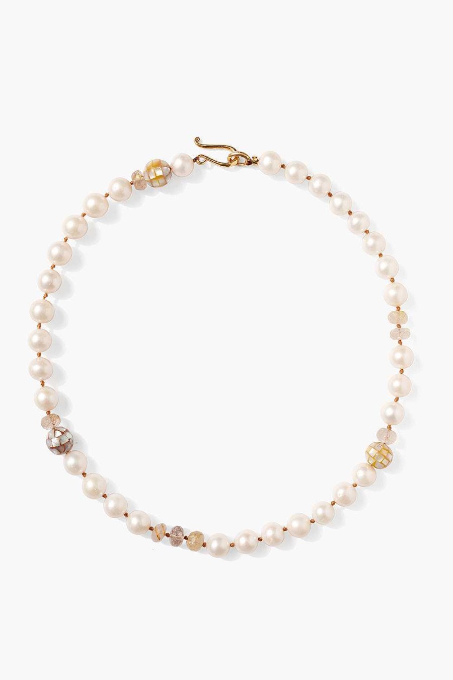 Jewelry Chan Luu | Crest Necklace White Pearl Mix