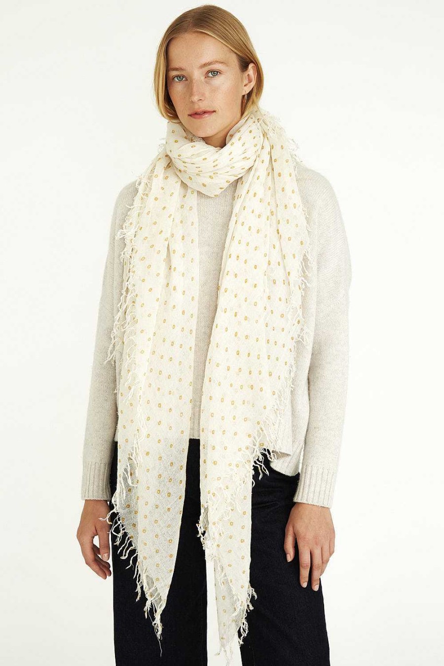 Accessory Chan Luu | Honey Dot Cashmere And Silk Scarf