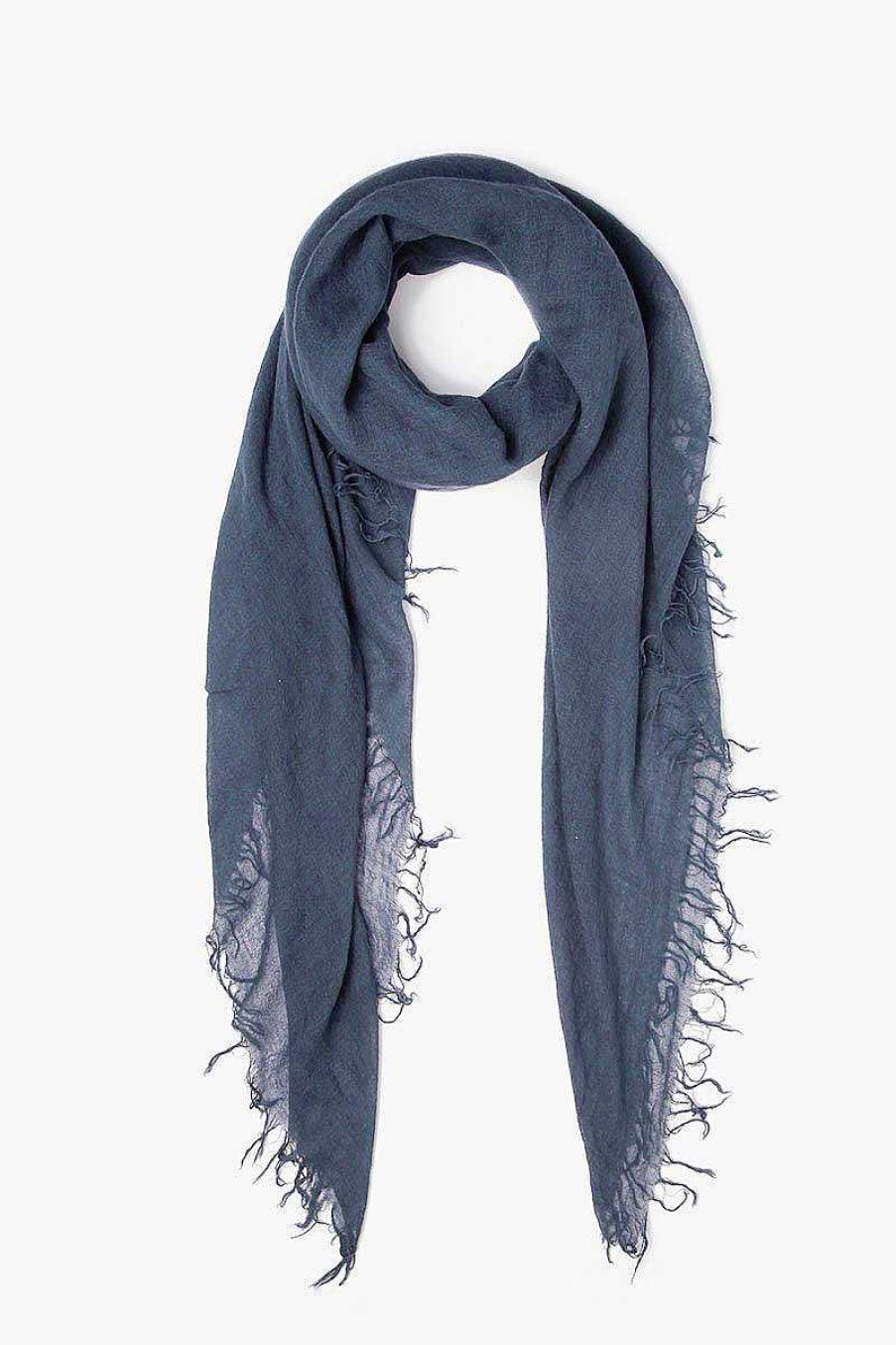 Accessory Chan Luu | Indigo Cashmere And Silk Scarf