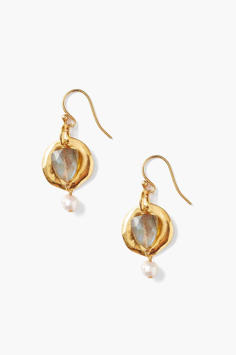 Jewelry Chan Luu | Labradorite & Pearl Ostra Earrings