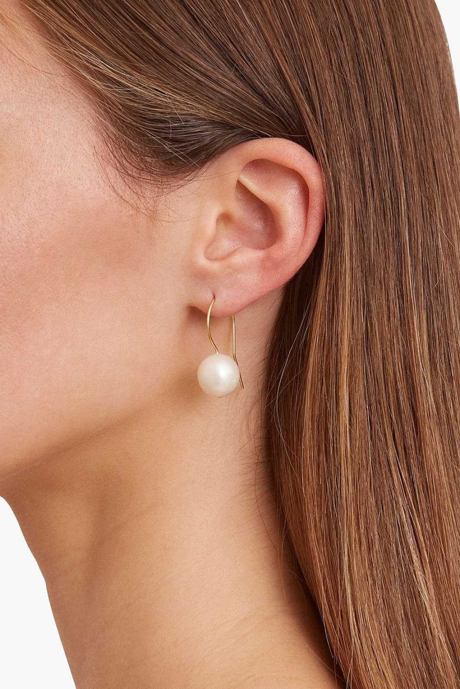 Jewelry Chan Luu | White Baroque Pearl And Gold Drop Earrings