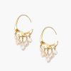 Jewelry Chan Luu | Petite Crescent White Pearl And Gold Hoop Earrings