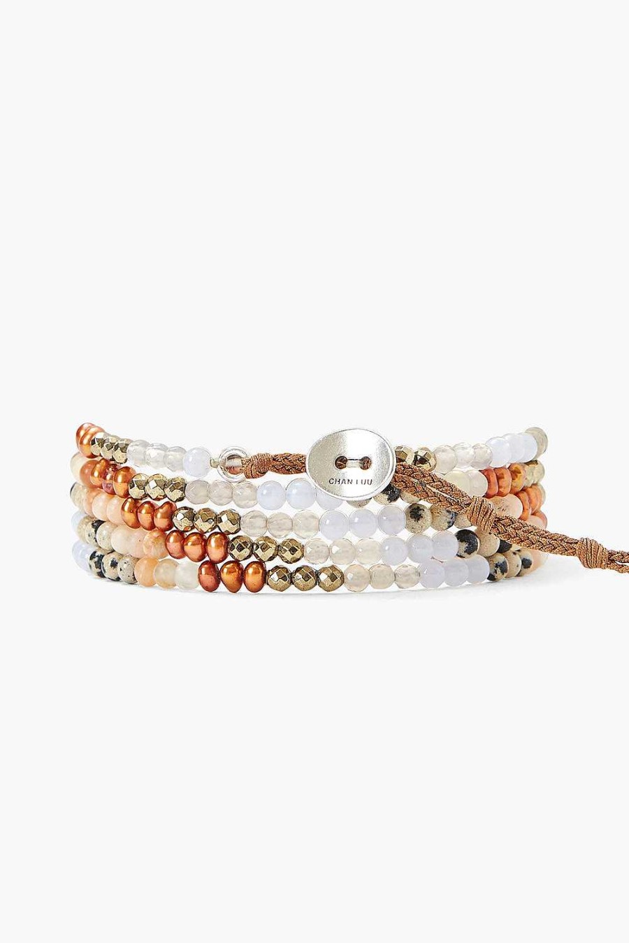 Jewelry Chan Luu | Copper Pearl Mix Gradient Naked Wrap Bracelet