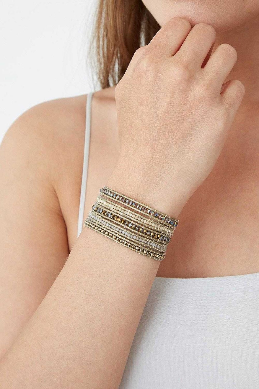 Jewelry Chan Luu | Crystal Dorado Mix Wrap Bracelet