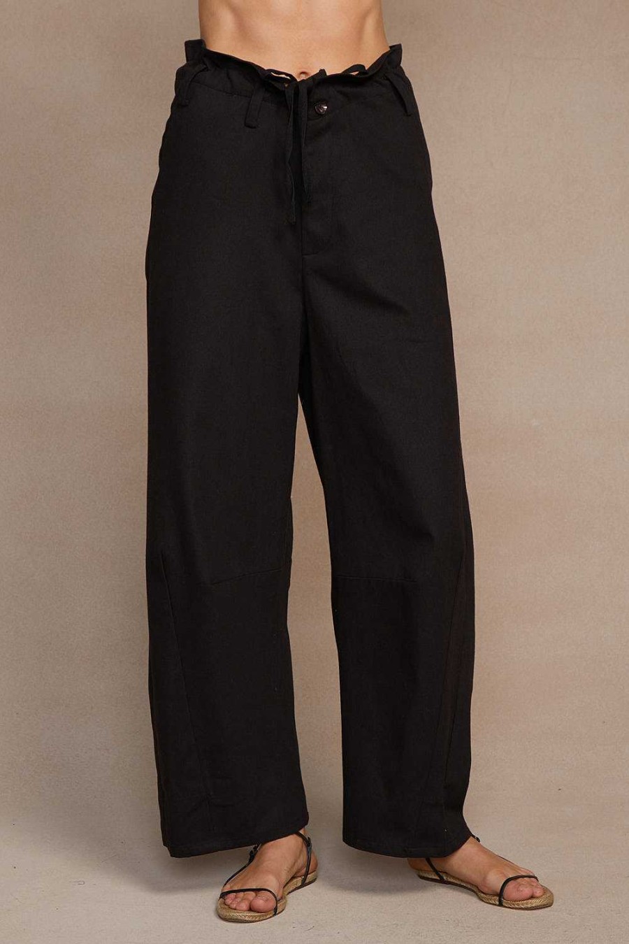 Ready To Wear Chan Luu | Paper Bag Barrel Pant Black