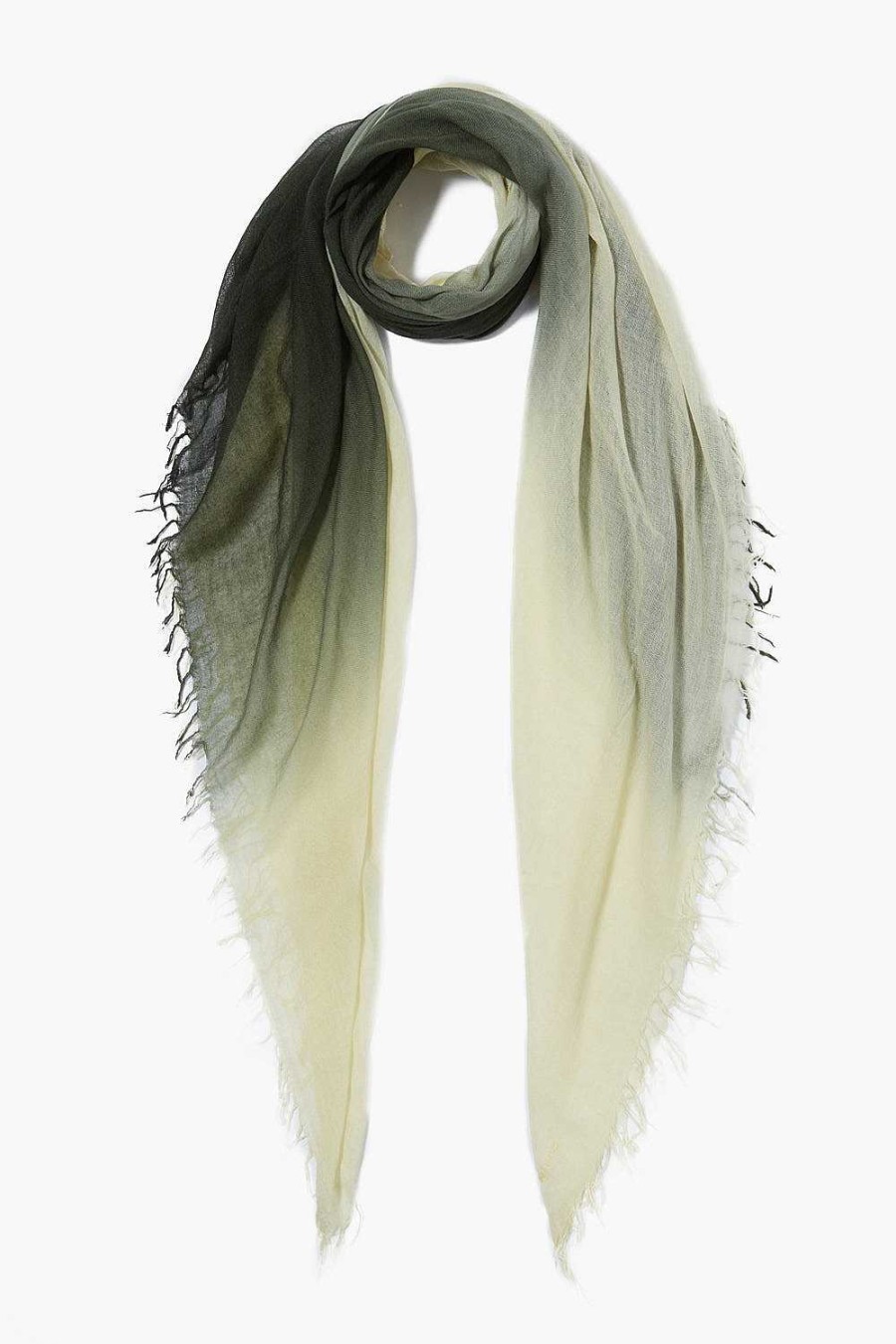 Accessory Chan Luu | Kombu Green Dip-Dyed Cashmere And Silk Scarf