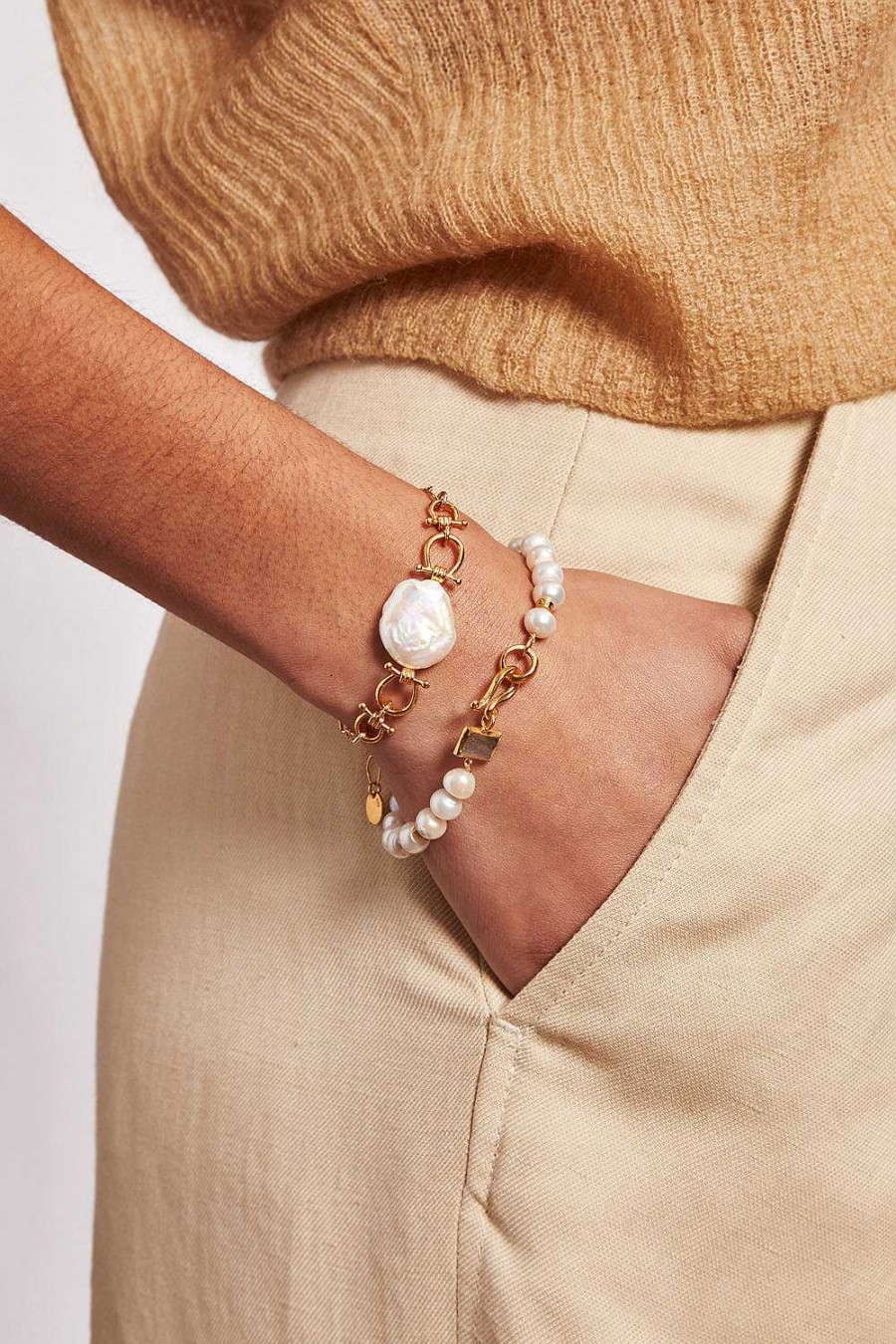 Jewelry Chan Luu | Cheval Bracelet Gold White Pearl